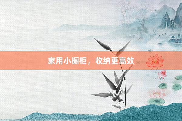 家用小橱柜，收纳更高效