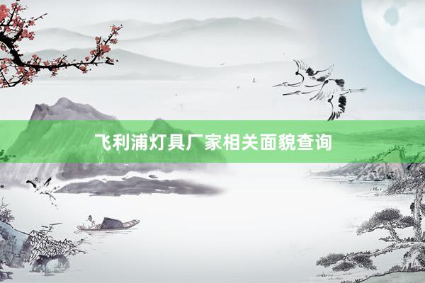 飞利浦灯具厂家相关面貌查询